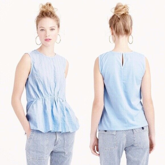 J Crew | Womens Cinched Tank Striped Top XXXS - Picture 1 of 10